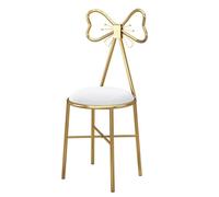Fauteuil moderne en velours blanc avec nœud papillon pour chambre de fille, coiffeuse, chaise de maquillage, chaise de salon, tabouret de salle à manger, transfrontalier, choix d'expert en commerce