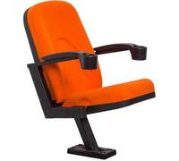 Fauteuil moderne Fauteuil Canapé 1 place pour théâtre Cinéma Design Luxe Orange Textile