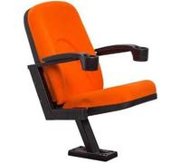 Fauteuil moderne Fauteuil Canapé 1 place pour théâtre cinéma design luxe orange textile JVmoebel