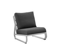 Fauteuil module d'extension aluminium avec coussins - Antonino