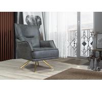 Fauteuil monoplace gris Fauteuil exclusif Lounge Club 1 place luxe monoplace