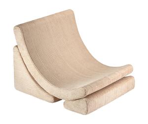 Fauteuil Moon Brown Sugar velours côtelé