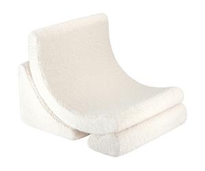 Fauteuil Moon Cream White molletonné