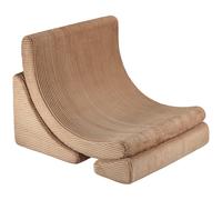 Fauteuil Moon Toffee velours côtelé