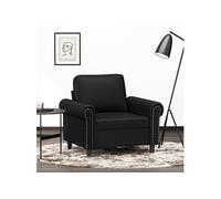 vidaXL Fauteuil 359494 – Similicuir noir 60 cm