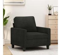 Fauteuil Noir 60 cm Tissu Noir G