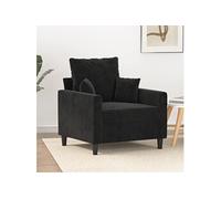 Vidaxl Fauteuil Noir 60 Cm Velours Noir