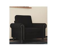 vidaXL Fauteuil Noir 60 cm Velours