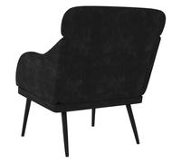 Fauteuil Noir 63x76x80 cm Velours_2 ans garantie_19303