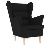 Fauteuil noir 74x84x100 cm - L74 x P84 x H100 cm - Tissu 100 % polyester 8111234
