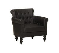 Fauteuil Noir Cuir de chèvre véritable