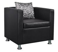 Fauteuil Noir Similicuir Noir