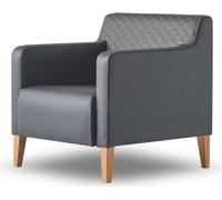 Fauteuil Noir Unicolore Design Moderne Style Bureau Salon