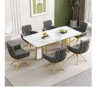 Fauteuil Nouveau Eco - friendly Material Velvet Dining chairs Set de 2 fauteuils Single Deluxe salon et chambre à c
