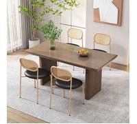 Fauteuil Nouveau épaissi design moderne 4 Pack chaises, moderne minimaliste quatre pieds de soutien en métal lounge chair, rotin l