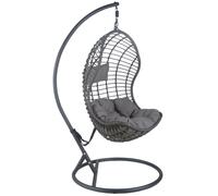 Fauteuil Oeuf En Polyrésine Et Acier Réglable Gris