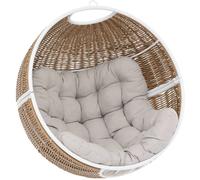 Hespéride - Loveuse Orbiana - Fauteuil Suspendu - Taupe et Blanc - Jardin, Terrasse - Confortable Coussin Intégré - Support Non Inclus