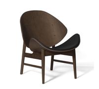 Fauteuil Orange Warm Nordic avec Assise en Noir/chêne Fumé