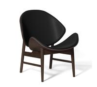 Fauteuil Orange Warm Nordic avec Assise et Dossier Rembourrés Noir/chêne Fumé