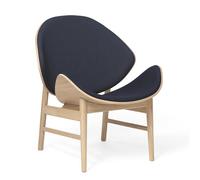 Fauteuil Orange Warm Nordic avec Assise et Dossier Rembourrés Vidar 554/Chêne