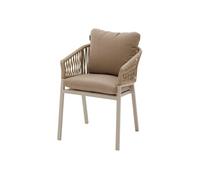 Hespéride - Lot de 2 Fauteuils de Jardin Oriengo Beige et Argile Anti-Rouille Tissu Déperlant Coussins Déhoussables Mobilier pour Terrasse Balcon