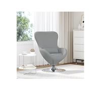 Fauteuil ouf en tissu gris clair