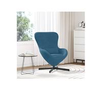Fauteuil ouf en velours bleu