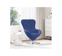 Fauteuil Ouf en Velours Bleu de Police