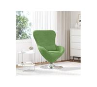 Fauteuil ouf en velours vert clair