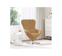 Fauteuil ouf velours marron