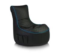 Fauteuil Pablo pour joueurs Gaming Cuir écologique Noir-Bleu