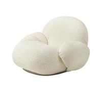 Fauteuil Pacha Avec Accoudoirs Dora Boucle 0001 Avec Base En Or Perle