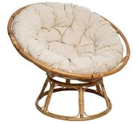 Fauteuil Papasan en Rotin ""Seram"" 112cm Naturel