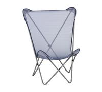 Lafuma MOBILIER - Fauteuil Papillon Pliant Pop UP - Toile Batyline Résistante et Amovible - Chaise Extérieure, Terrasse, Salon et Jardin 1 Position - Tout Confort, Fabriqué en France - Bleu Ocean