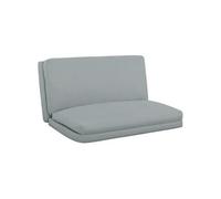 HomCom Fauteuil paresseux chauffeuse 4 parties 137,5×85,5×74 cm tissu toucher lin gris clair
