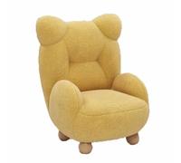 Fauteuil paresseux - Petit ours mignon - Fauteuil capitonné avec pieds touffetés pour décoration de salon et de chambre à coucher, petit siège en boucle avec pouf