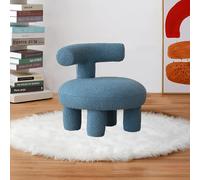 Fauteuil paresseux - Petit ours mignon - Fauteuil capitonné avec pieds touffetés pour décoration de salon et de chambre à coucher, petit siège en boucle avec pouf