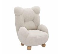 Fauteuil paresseux - Petit ours mignon - Fauteuil capitonné avec pieds touffetés pour décoration de salon et de chambre à coucher, petit siège en boucle avec pouf