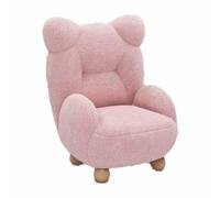 Fauteuil paresseux - Petit ours mignon - Fauteuil capitonné avec pieds touffetés pour décoration de salon et de chambre à coucher, petit siège en boucle avec pouf