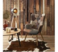 Fauteuil Patchwork ""Helsinki"" 100cm Marron