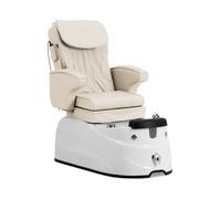 Physa Fauteuil Pédicure Électrique avec Bain de Pieds Éclairé et Fonction de Massage - 105 W, 150 kg, Crème - Chaise inclinable