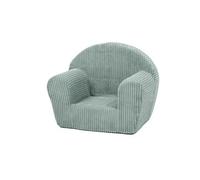 Fauteuil piqué enfant Menthe velours côtelé