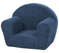 My Velinda Fauteuil piqué pour enfant velours côtelé Bleu marine