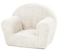 My Velinda – Fauteuil piqué pour enfant – velours côtelé crème