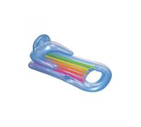 Fauteuil piscine gonflable - Intex - King Cool - Bleu nacré - 160x85 cm - Support boisson