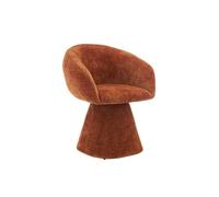 Fauteuil pivotant 180° tissu coton terracotta - Assia