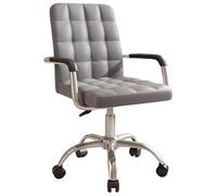Fauteuil Pivotant avec roulettes, Chaise de Bureau avec Dossier, Pivotante À 360 Degrés avec Accoudoirs, Châssis Élargi À Cinq Griffes, pour Chambre, Étudiant, Salle D'étude, Siège Confort(Brown)