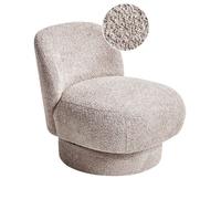 Fauteuil pivotant AYLO Bouclé Taupe