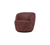 Fauteuil pivotant bordeaux mélangé SERRA