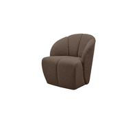 Fauteuil pivotant bouclé mélange brun Mojo